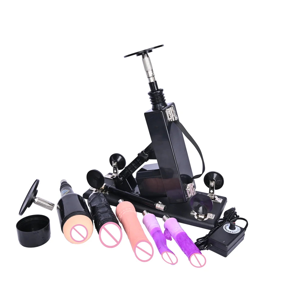 ROUGH BEAST Automatic Sex Machine with Big Black Dildo for Women Love Machine Masturbation Pumping Gun for Couple Men Sex Toys