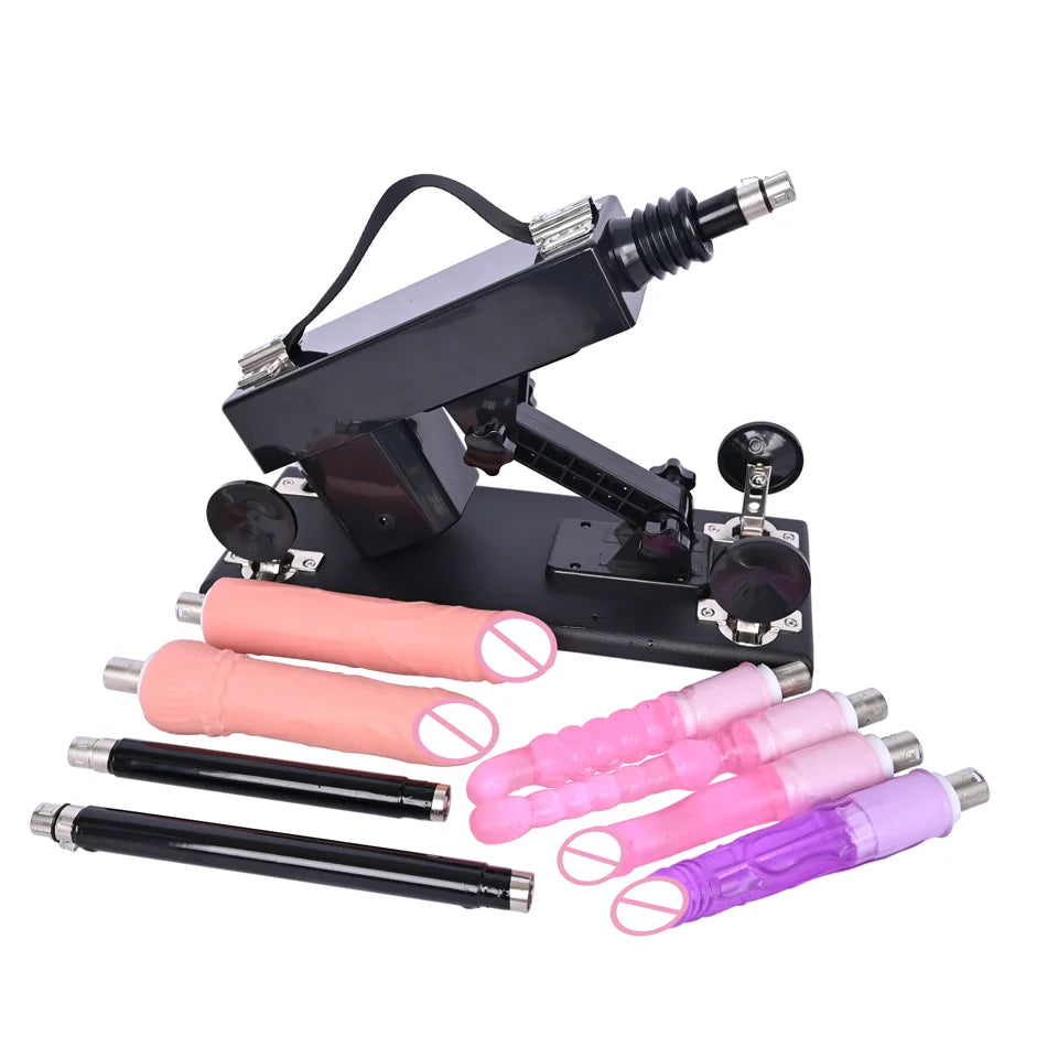 ROUGH BEAST Automatic Sex Machine with Big Black Dildo for Women Love Machine Masturbation Pumping Gun for Couple Men Sex Toys