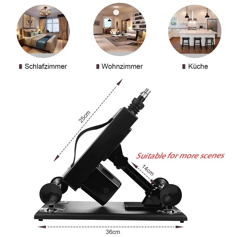 ROUGH BEAST Automatic Sex Machine with Big Black Dildo for Women Love Machine Masturbation Pumping Gun for Couple Men Sex Toys