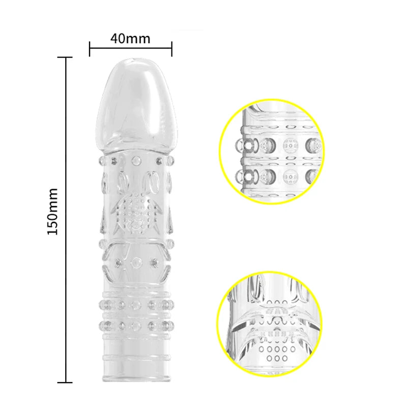 4pcs/set Reusable Condom Newest Crystal Cock Rings Adult Sex Products Sex Toys Penis Sleeves Penis Extension Enlargement For Men