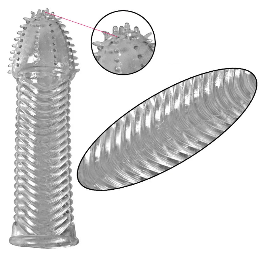 4pcs/set Reusable Condom Newest Crystal Cock Rings Adult Sex Products Sex Toys Penis Sleeves Penis Extension Enlargement For Men