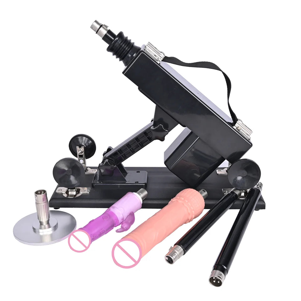ROUGH BEAST Automatic Sex Machine with Big Black Dildo for Women Love Machine Masturbation Pumping Gun for Couple Men Sex Toys