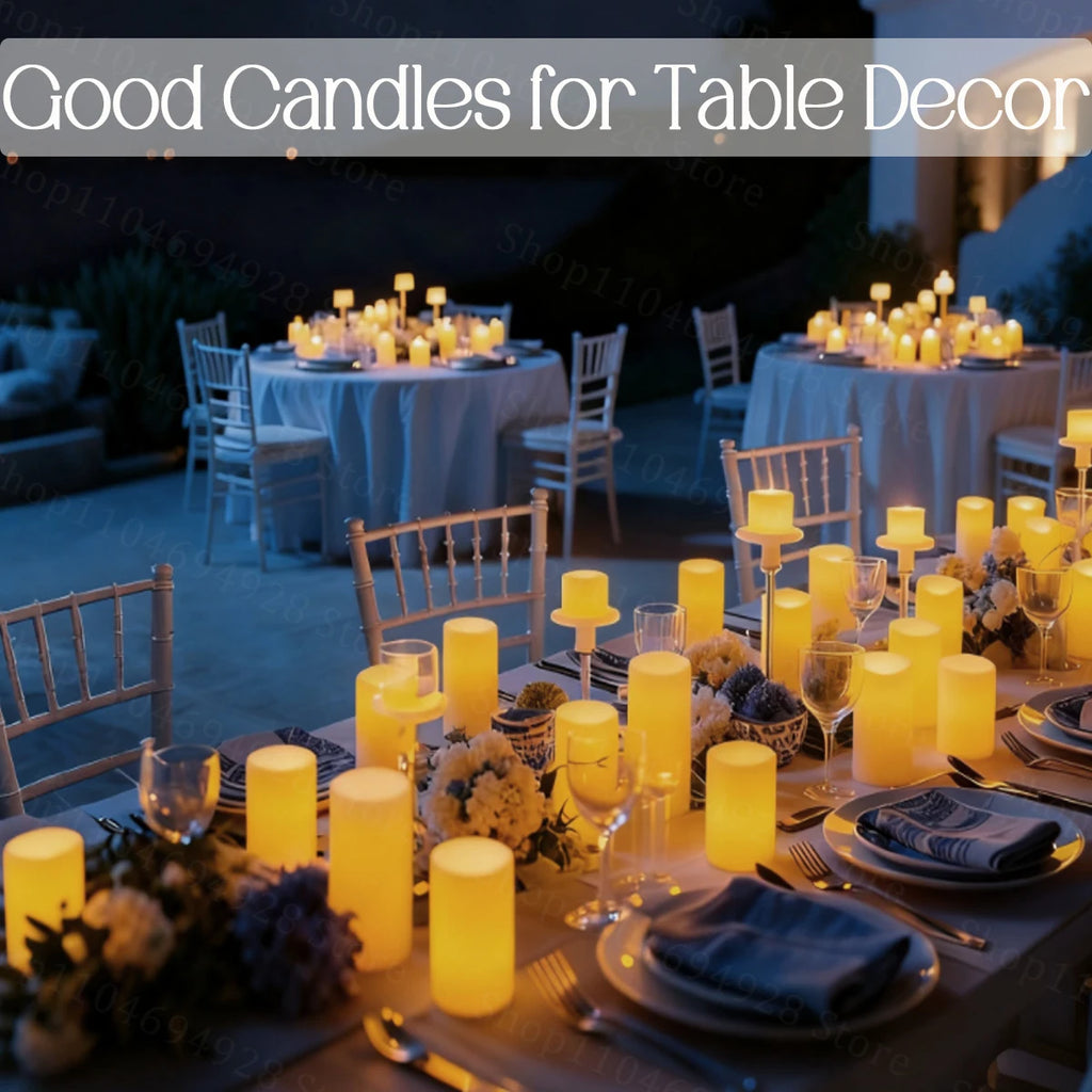 12-240PCS Led Candles Flameless Candles with Remote Battery Operated Candle for Wedding Candlelight Concert Christmas Fireplace