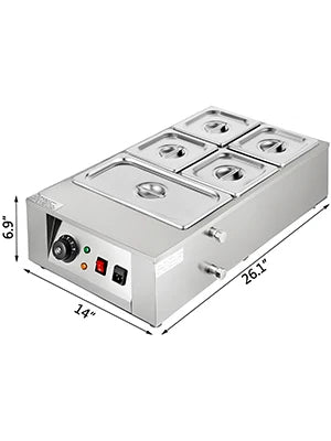 Stainless Steel Chocolate Melter 1-6 Cylinder Chocolate Melting Machine Electric Pot Heater Food Warmer Snack Food processor