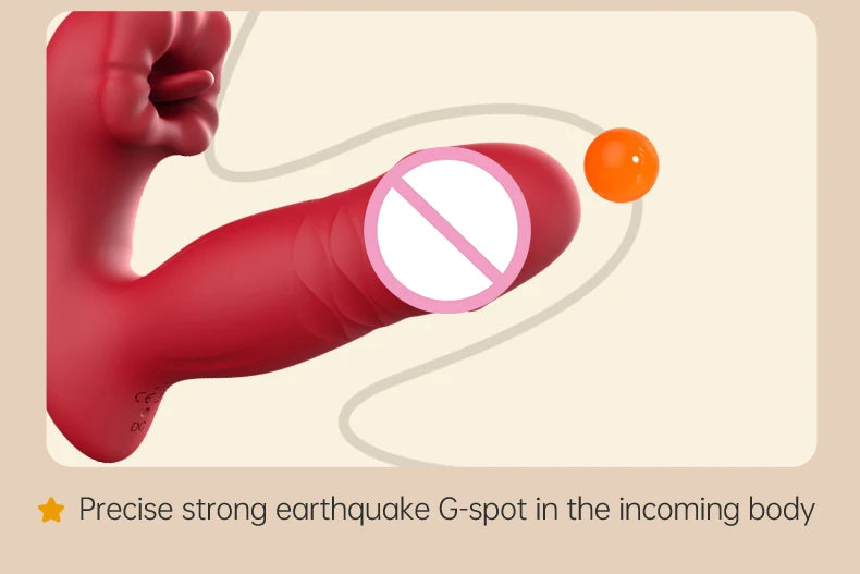 Heating Dildo Tongue Masturbation Vibrator App Control 9 Clitoral Licking Thrusting Modes G-Spot Sex Toys for 18+ Women Couples