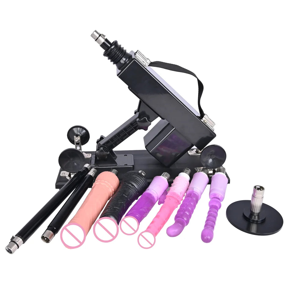 ROUGH BEAST Automatic Sex Machine with Big Black Dildo for Women Love Machine Masturbation Pumping Gun for Couple Men Sex Toys