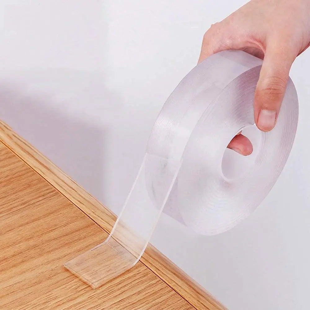 Double Sided Nano Mounting Tape,Strong Heavy Duty Gel Tape Clear Traceless Washable Removable No Residue for Home Office Decor