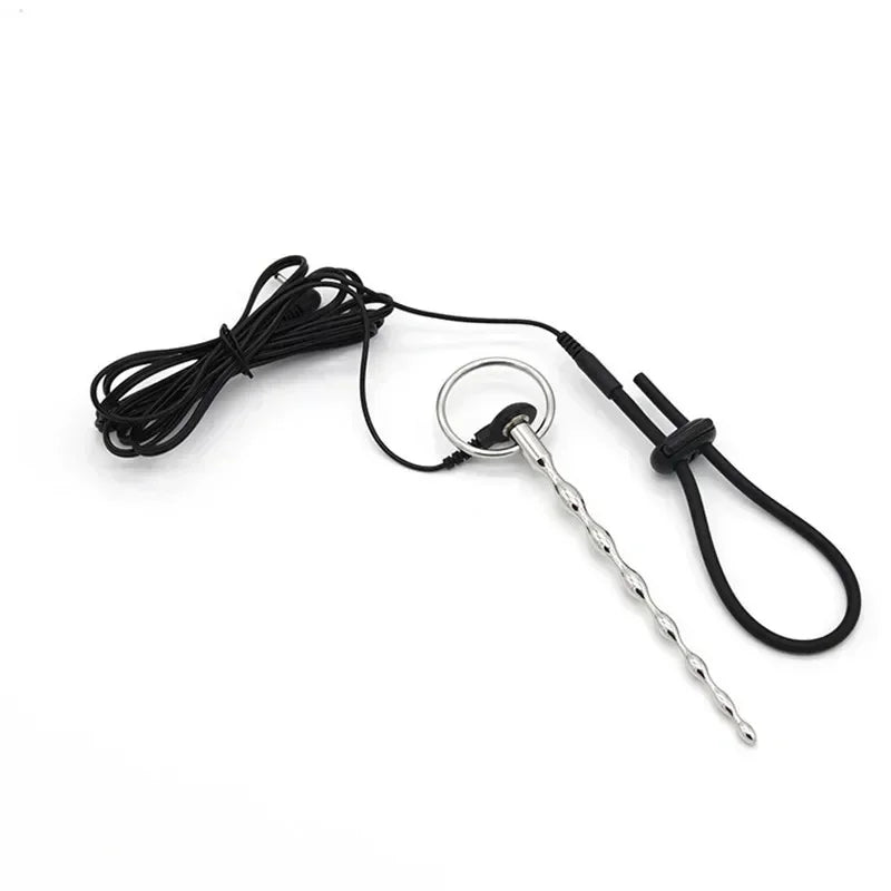 Electric Shock Pulse Penis Ring Medical Themed Toys Penis Plug Stimulation Urethral Dilator Sound Masturbation Sex Toy for Men