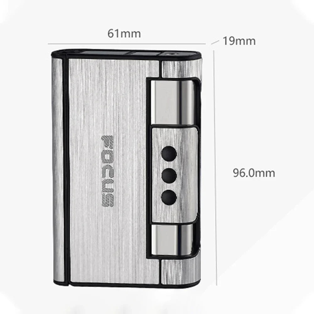2 in 1 Automatic Cigarette Case with Lighter Compression Moisture Proof Inflatable Lighter Smoking Accessories Gadgets for Men
