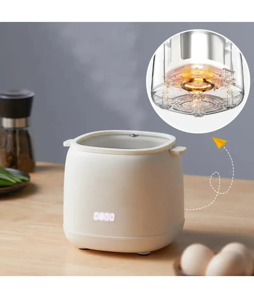 Smart Egg Cooker 300W Electric Egg Boiler Breakfast Machine Egg Custard Steaming Cooker Auto-Off Generic Omelette Cooking Tools