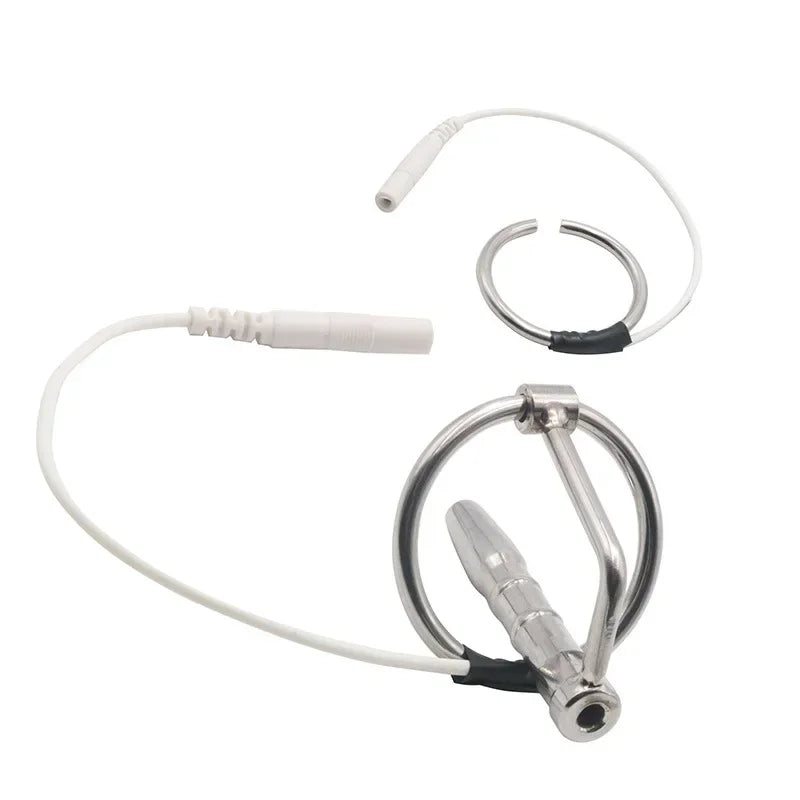 Electric Shock Pulse Penis Ring Medical Themed Toys Penis Plug Stimulation Urethral Dilator Sound Masturbation Sex Toy for Men