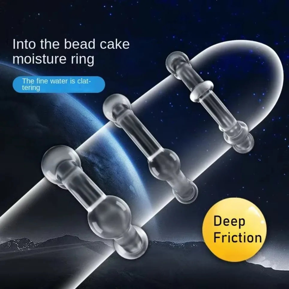 3PCS Penis Rings Crystal Delay Cockring Silicone Bdsm Bondage Erotic Accessories Prostate Adult Sex Toys For Men Male Chastity