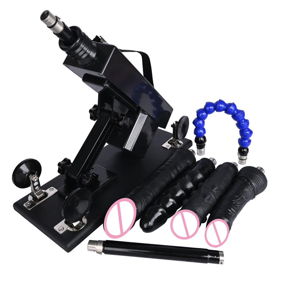 ROUGH BEAST Automatic Sex Machine with Big Black Dildo for Women Love Machine Masturbation Pumping Gun for Couple Men Sex Toys