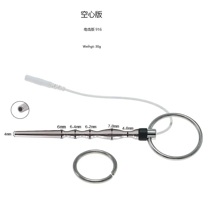 Electric Shock Pulse Penis Ring Medical Themed Toys Penis Plug Stimulation Urethral Dilator Sound Masturbation Sex Toy for Men