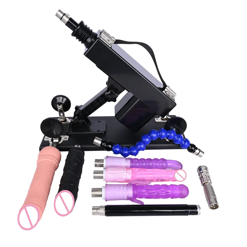 ROUGH BEAST Automatic Sex Machine with Big Black Dildo for Women Love Machine Masturbation Pumping Gun for Couple Men Sex Toys