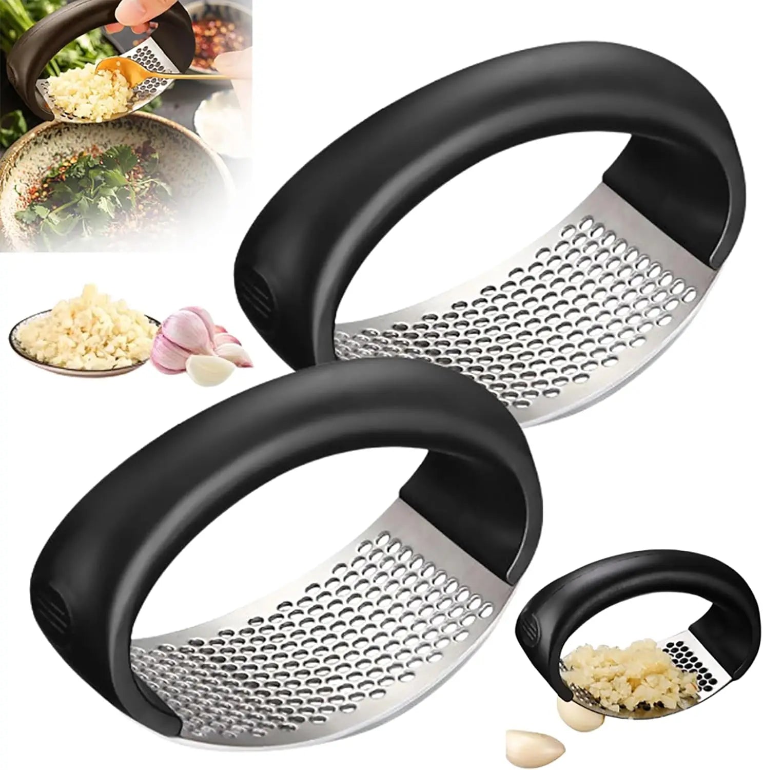 Stainless Steel Garlic Press Crusher Manual Garlic Mincer Chopping Garlic Tool Fruit Vegetable Tools Kitchen Accessories Gadget