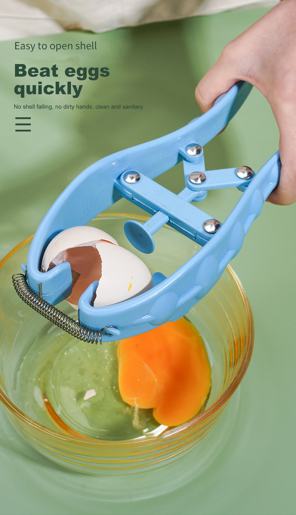 Egg Opener Manual Stainless Steel Multifunction with To Bake Egg Yolk White Cracker Kitchen Home Gadgets Tool Novel Accessories