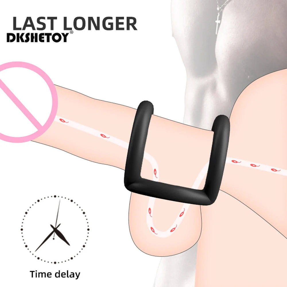 S/M/L/XL Size Male Silicone Masturbator Cock Rings Delay Ejaculation Penis Rings High Elasticity Sex Toys For Men Adult supplies