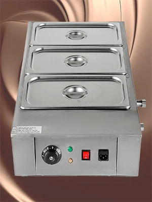 Stainless Steel Chocolate Melter 1-6 Cylinder Chocolate Melting Machine Electric Pot Heater Food Warmer Snack Food processor