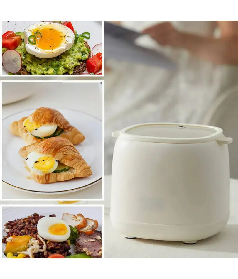 Smart Egg Cooker 300W Electric Egg Boiler Breakfast Machine Egg Custard Steaming Cooker Auto-Off Generic Omelette Cooking Tools