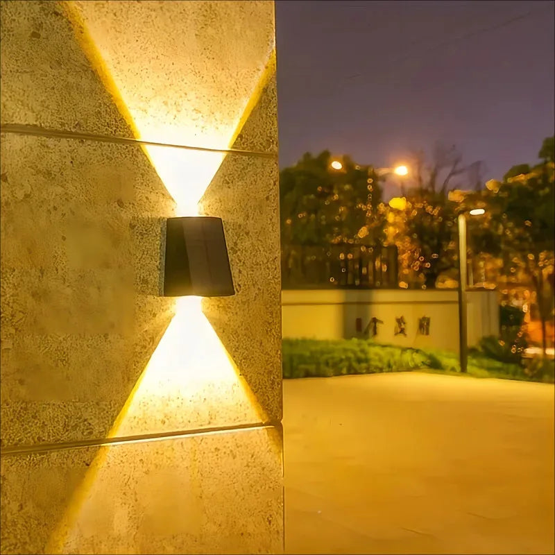 Solar Outdoor Wall Light Up Down,Waterproof Outdoor Lamp  Wall Sconces Lights for Garage Garden Yard