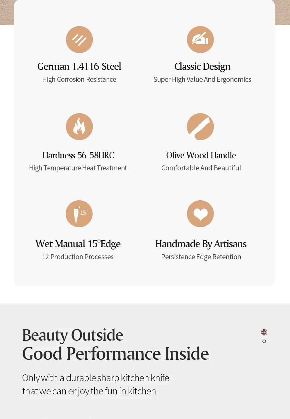 XINZUO 5.8 Inches Bunka Knife German 1.4116 Steel Kitchen-specific Chef's Knife Ergonomic Well Balanced Handle Premium Gift Box