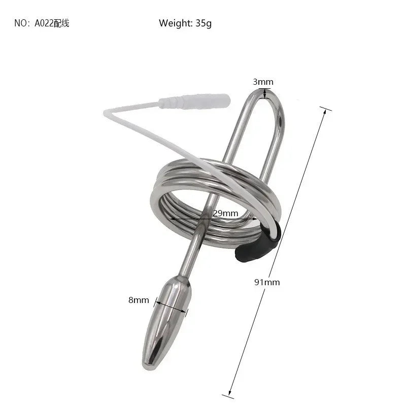 Electric Shock Pulse Penis Ring Medical Themed Toys Penis Plug Stimulation Urethral Dilator Sound Masturbation Sex Toy for Men