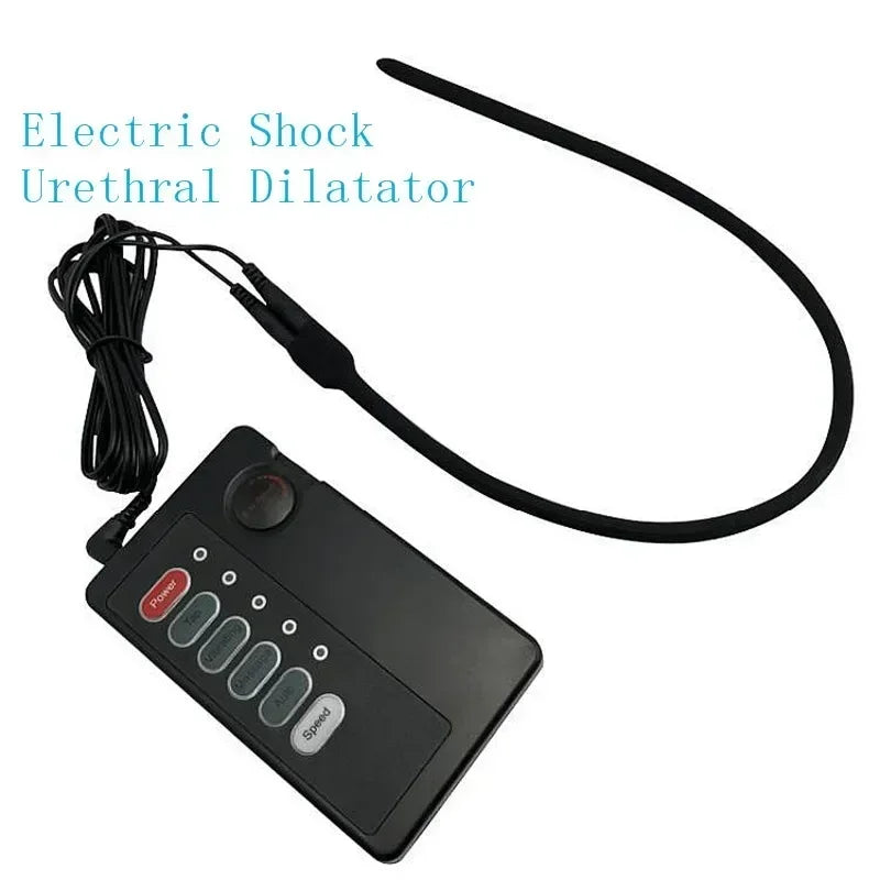 Electric Shock Pulse Penis Ring Medical Themed Toys Penis Plug Stimulation Urethral Dilator Sound Masturbation Sex Toy for Men