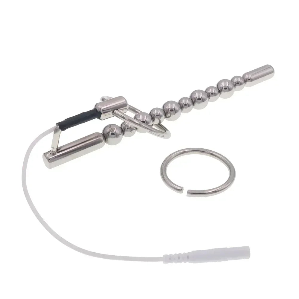 Electric Shock Pulse Penis Ring Medical Themed Toys Penis Plug Stimulation Urethral Dilator Sound Masturbation Sex Toy for Men