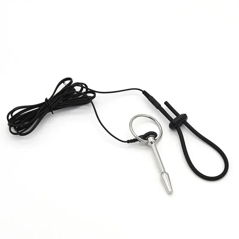 Electric Shock Pulse Penis Ring Medical Themed Toys Penis Plug Stimulation Urethral Dilator Sound Masturbation Sex Toy for Men
