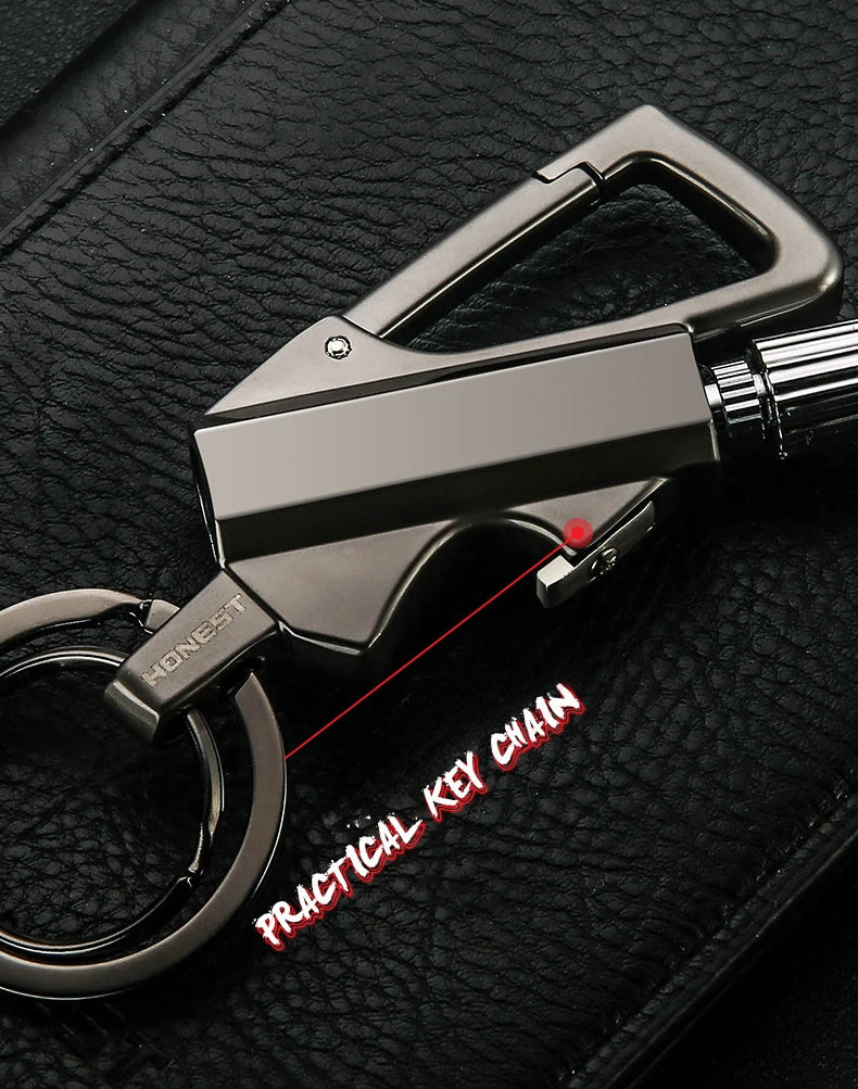 Outdoor Multifunctional Portable Match Keychain, Kerosene Lighter, Metal, Camping Ignition Tool, Men's Gadget