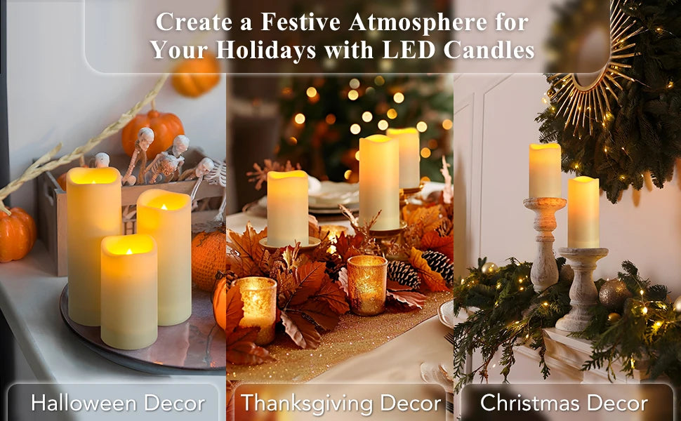 12-240PCS Led Candles Flameless Candles with Remote Battery Operated Candle for Wedding Candlelight Concert Christmas Fireplace