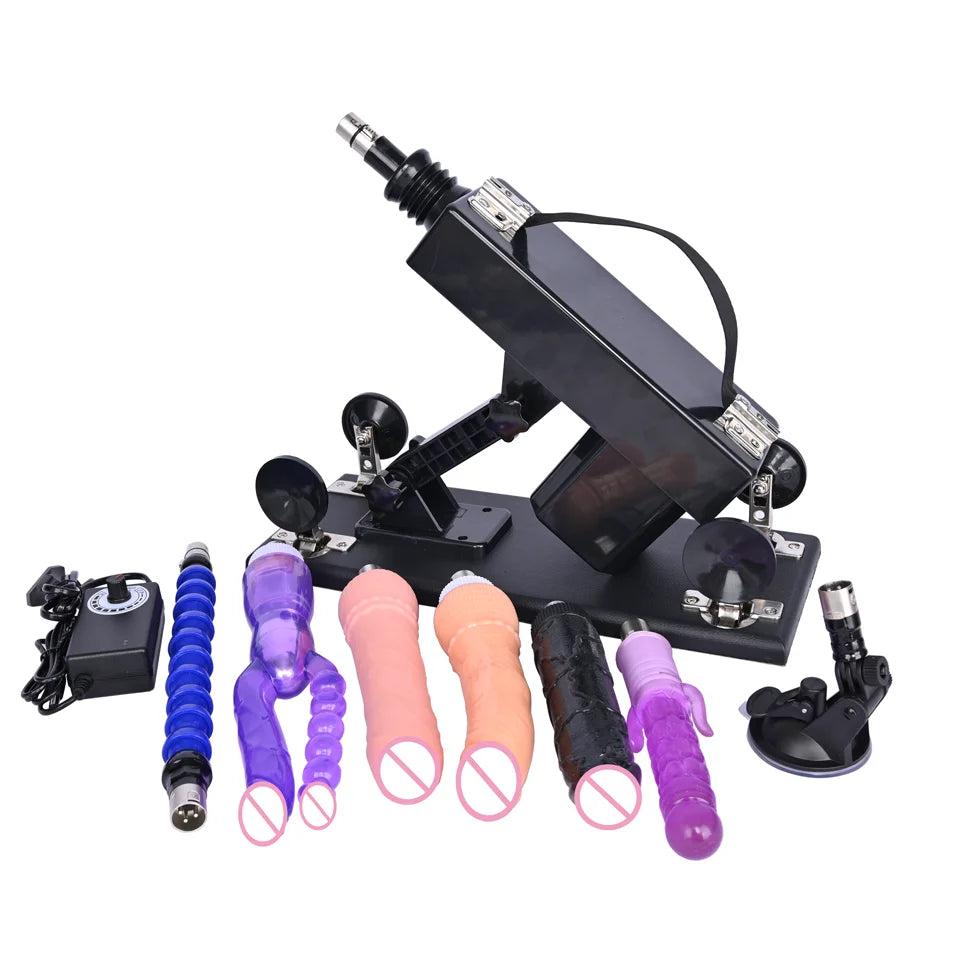 ROUGH BEAST Automatic Sex Machine with Big Black Dildo for Women Love Machine Masturbation Pumping Gun for Couple Men Sex Toys