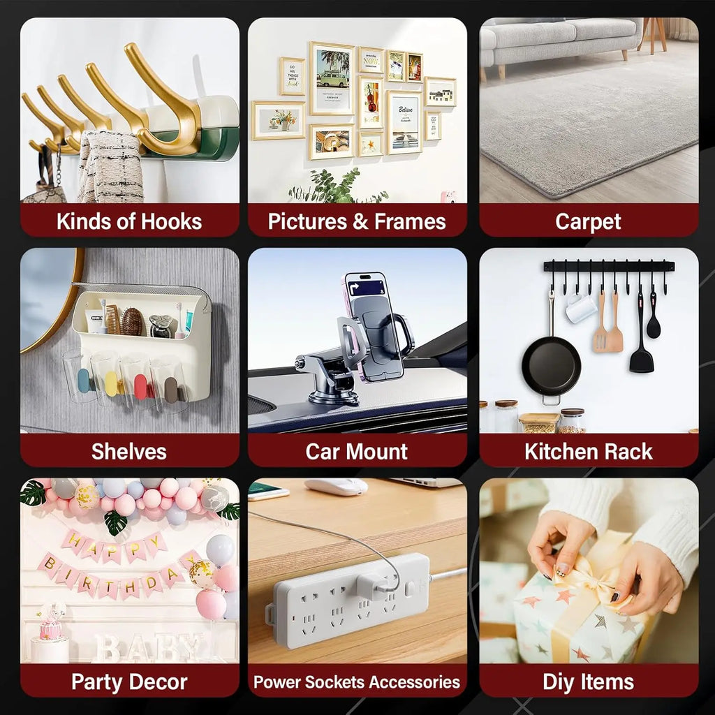 Double Sided Nano Mounting Tape,Strong Heavy Duty Gel Tape Clear Traceless Washable Removable No Residue for Home Office Decor