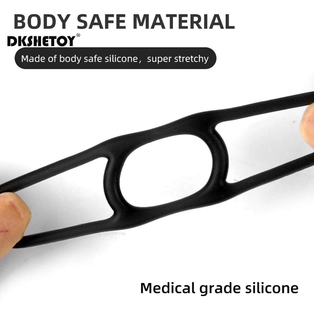 S/M/L/XL Size Male Silicone Masturbator Cock Rings Delay Ejaculation Penis Rings High Elasticity Sex Toys For Men Adult supplies