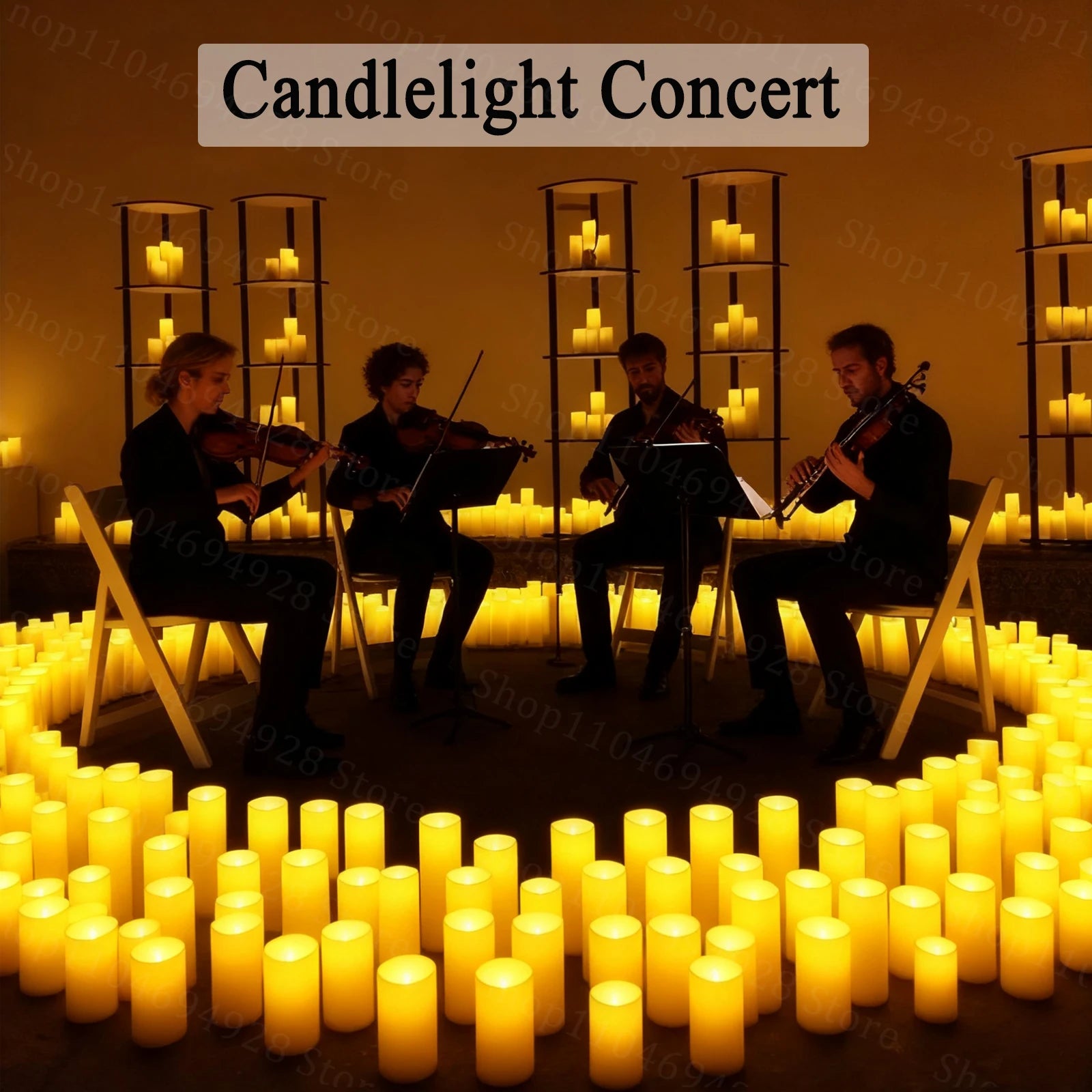 12-240PCS Led Candles Flameless Candles with Remote Battery Operated Candle for Wedding Candlelight Concert Christmas Fireplace