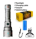 2025 Most Powerful LED Flashlight Rechargeable LED Flashlights High Power Zoom Torch Light Long Range Tactical Lantern Camping
