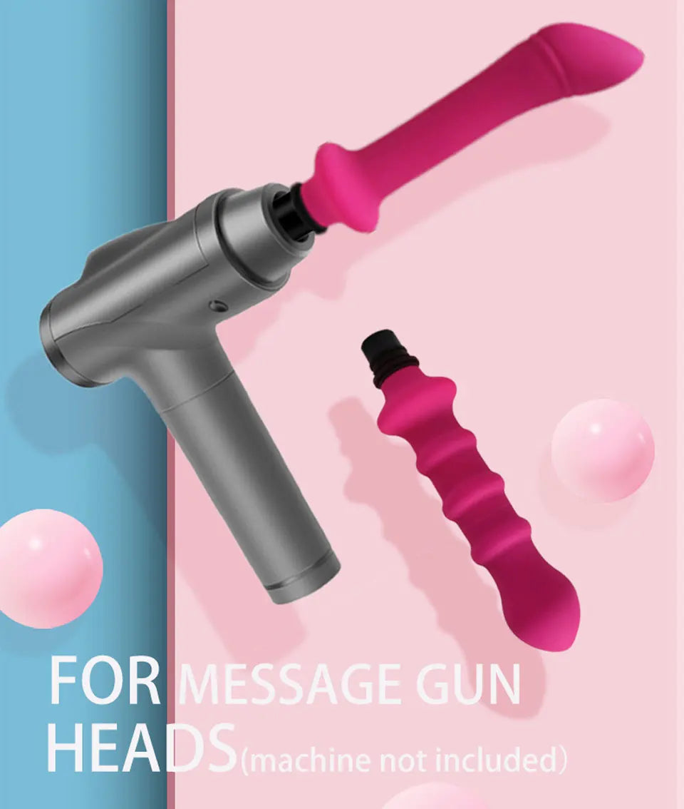 Vibrator Sex Machine Fascia Gun Massage Attachements Head to Silicone Dildo Sex Toys For Men Women Vibrators Penis Masturbation