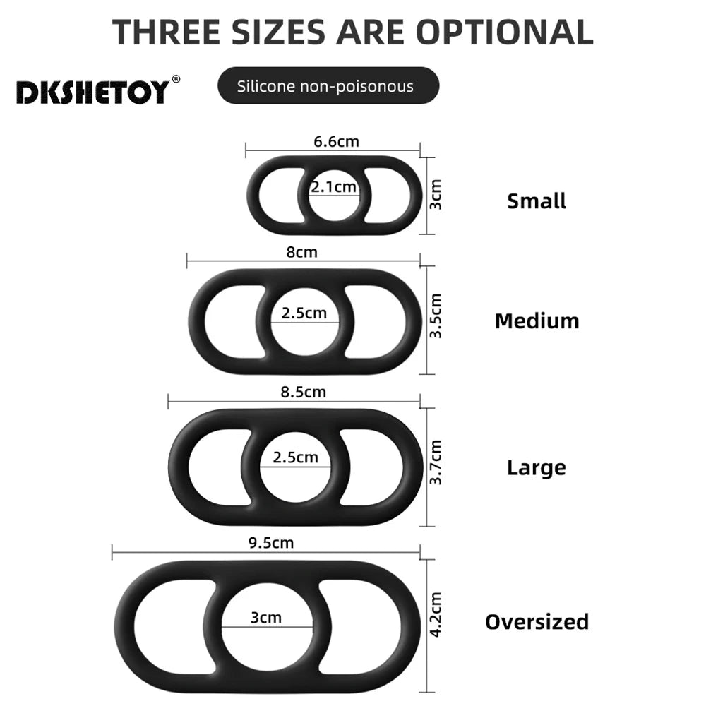 S/M/L/XL Size Male Silicone Masturbator Cock Rings Delay Ejaculation Penis Rings High Elasticity Sex Toys For Men Adult supplies