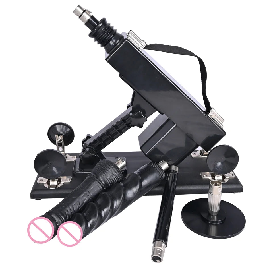 ROUGH BEAST Automatic Sex Machine with Big Black Dildo for Women Love Machine Masturbation Pumping Gun for Couple Men Sex Toys