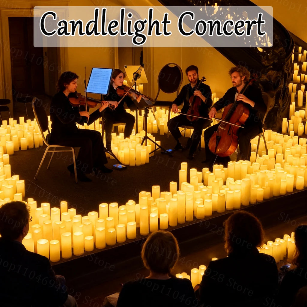 12-240PCS Led Candles Flameless Candles with Remote Battery Operated Candle for Wedding Candlelight Concert Christmas Fireplace