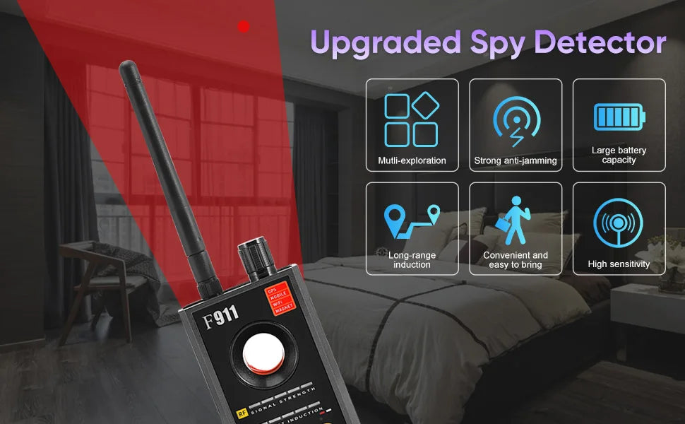 F911 Hidden Camera Detectors , Anti Spy Camera Finder, GPS Tracker Detectors, Bug&Hidden Devices Detector ,RF detectors