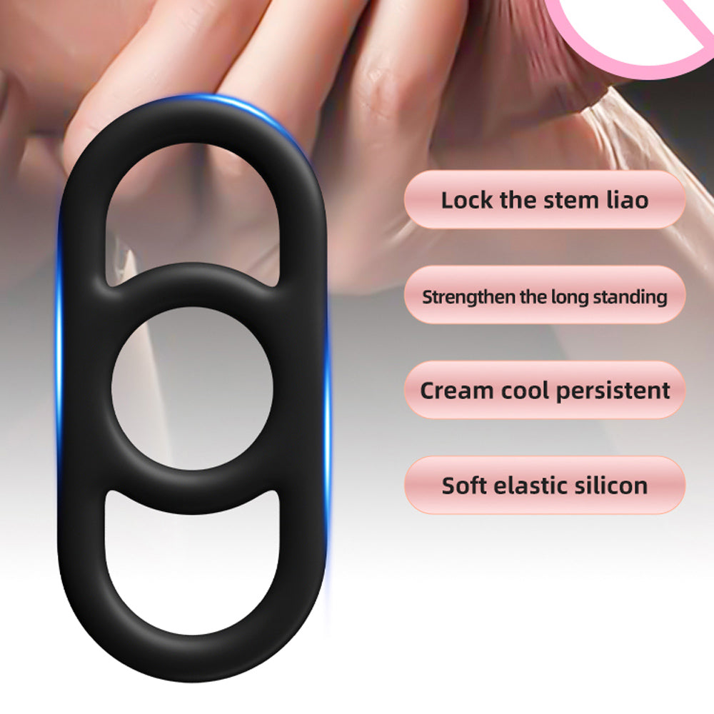 S/M/L/XL Size Male Silicone Masturbator Cock Rings Delay Ejaculation Penis Rings High Elasticity Sex Toys For Men Adult supplies