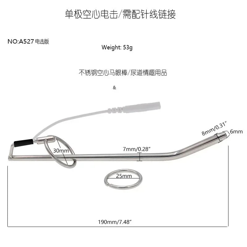 Electric Shock Pulse Penis Ring Medical Themed Toys Penis Plug Stimulation Urethral Dilator Sound Masturbation Sex Toy for Men