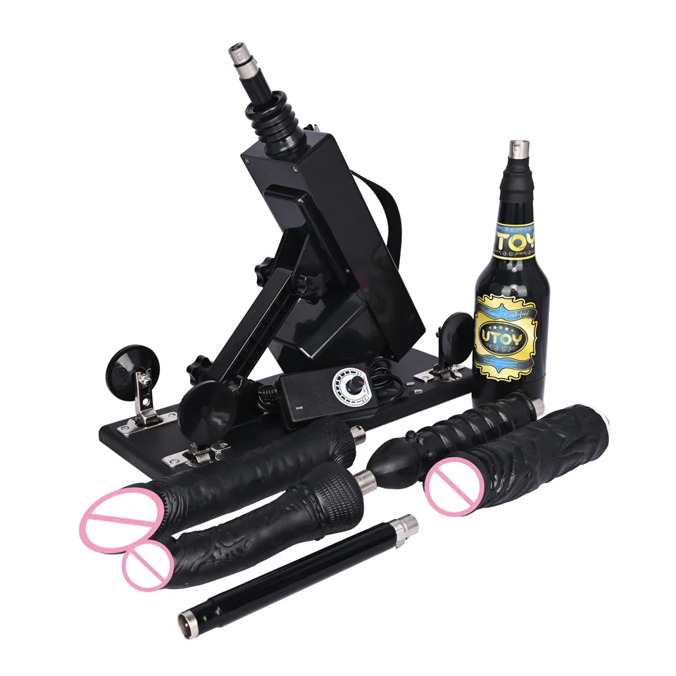 ROUGH BEAST Automatic Sex Machine with Big Black Dildo for Women Love Machine Masturbation Pumping Gun for Couple Men Sex Toys