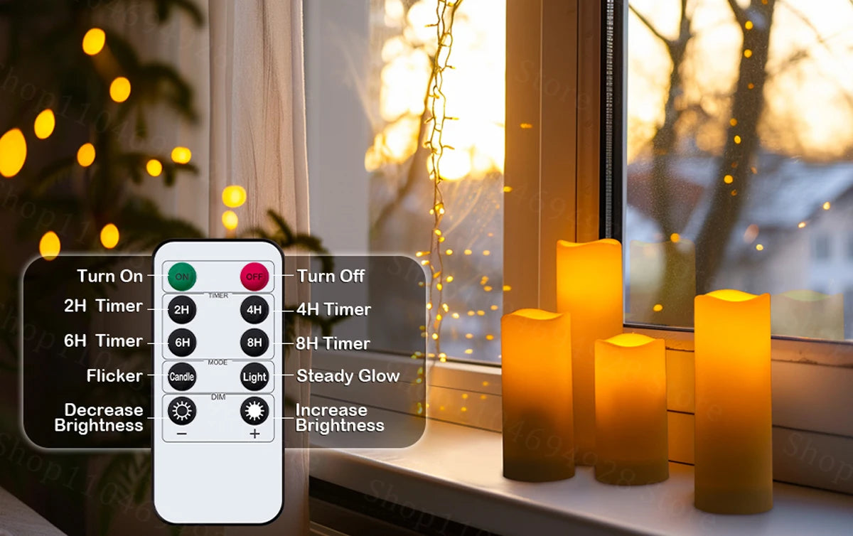 12-240PCS Led Candles Flameless Candles with Remote Battery Operated Candle for Wedding Candlelight Concert Christmas Fireplace