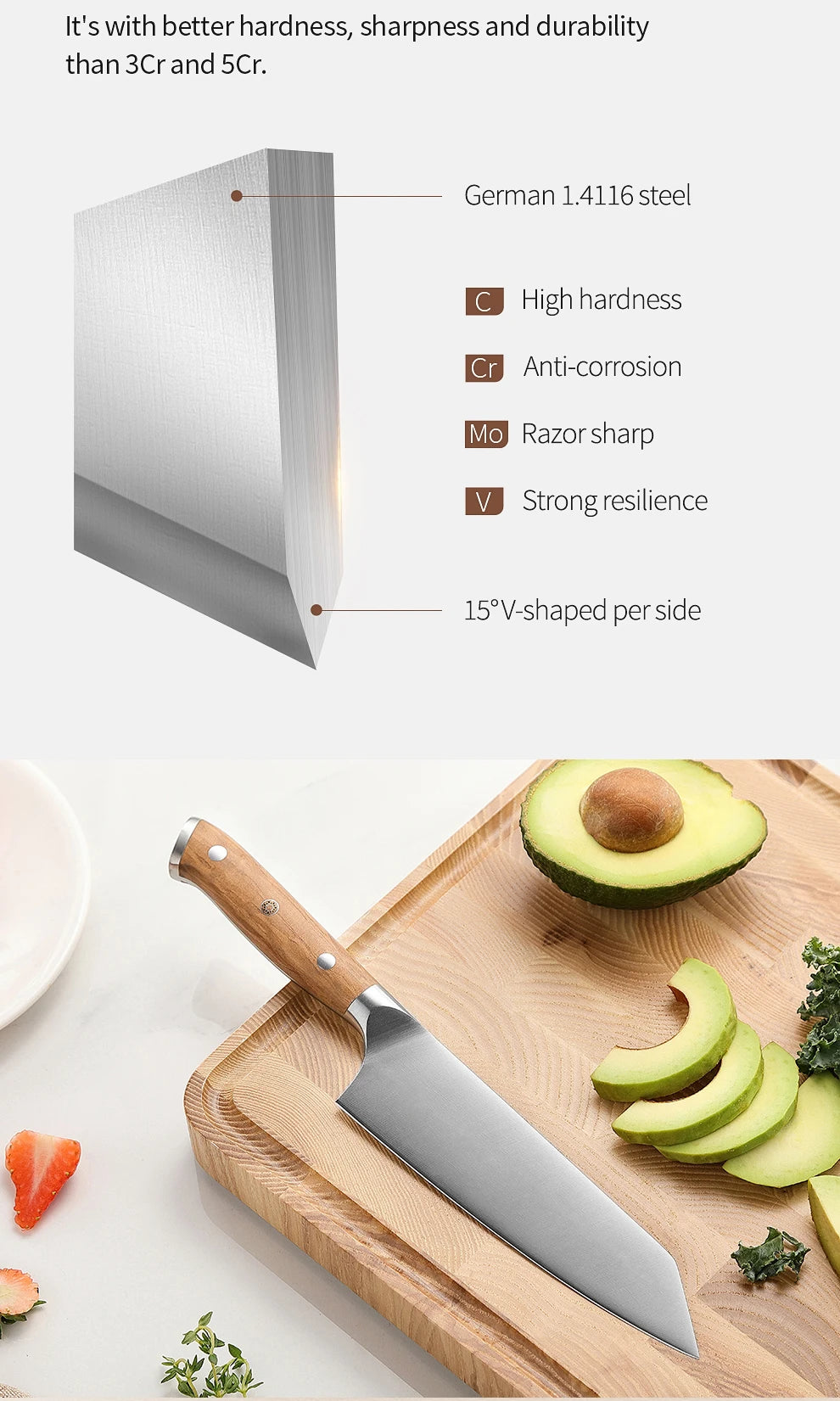 XINZUO 5.8 Inches Bunka Knife German 1.4116 Steel Kitchen-specific Chef's Knife Ergonomic Well Balanced Handle Premium Gift Box