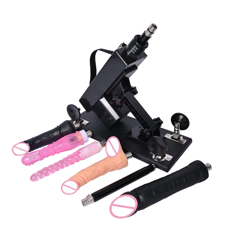 ROUGH BEAST Automatic Sex Machine with Big Black Dildo for Women Love Machine Masturbation Pumping Gun for Couple Men Sex Toys