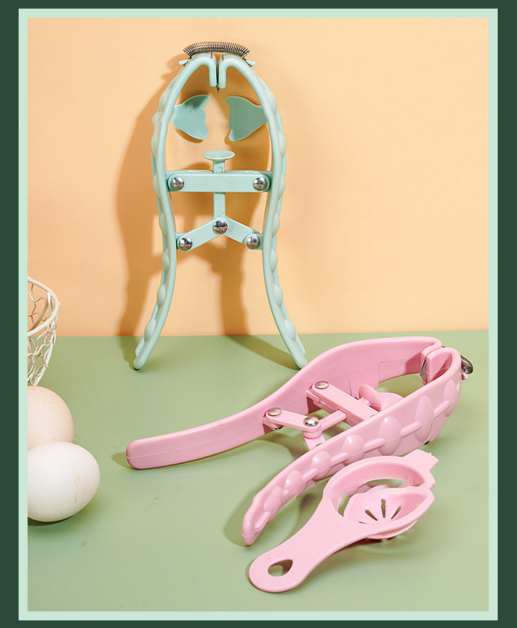 Egg Opener Manual Stainless Steel Multifunction with To Bake Egg Yolk White Cracker Kitchen Home Gadgets Tool Novel Accessories