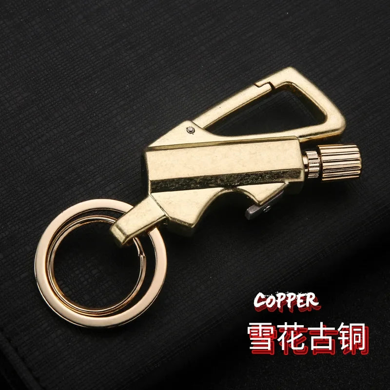 Outdoor Multifunctional Portable Match Keychain, Kerosene Lighter, Metal, Camping Ignition Tool, Men's Gadget